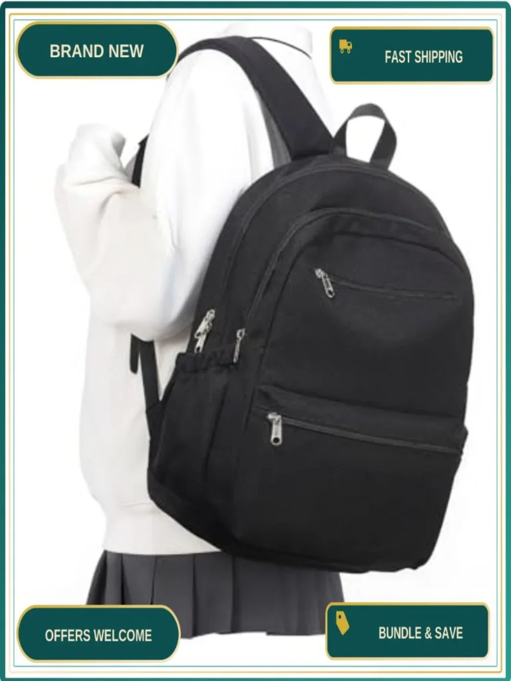 Lightweight Multi Pocket Backpack for Travel School College